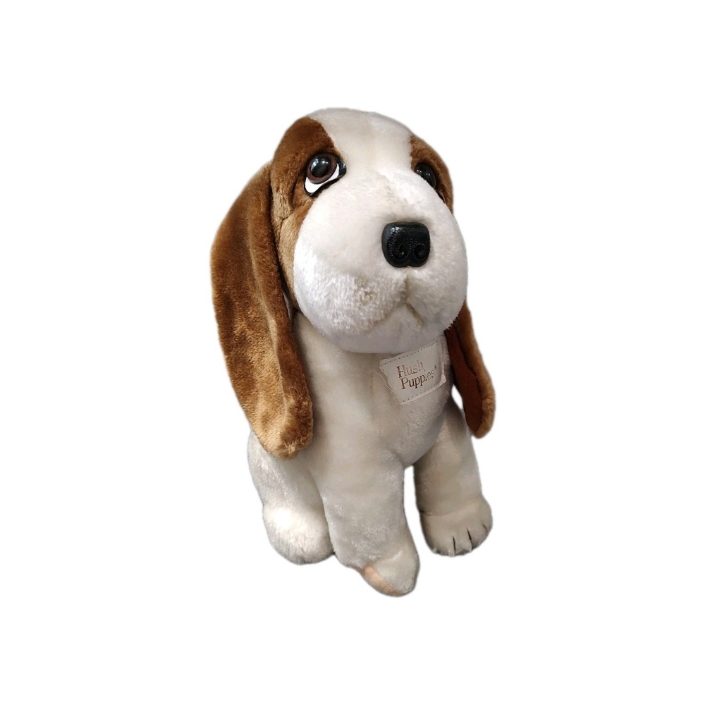 Vtg Hush Puppies Basset Hound Plush Stuffed Animal Mascot Dog 12" ToyStanding